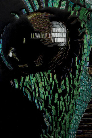 Illustration for article titled Artist creates detailed Star Wars mosaics using thousands of staples